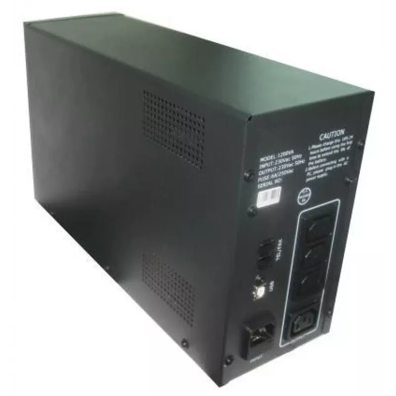 Gembird UPS-PC-1202AP katkematu toiteallikas (UPS) Line-Interactive 1.2 kVA 720 W 4 AC-pistikupesa