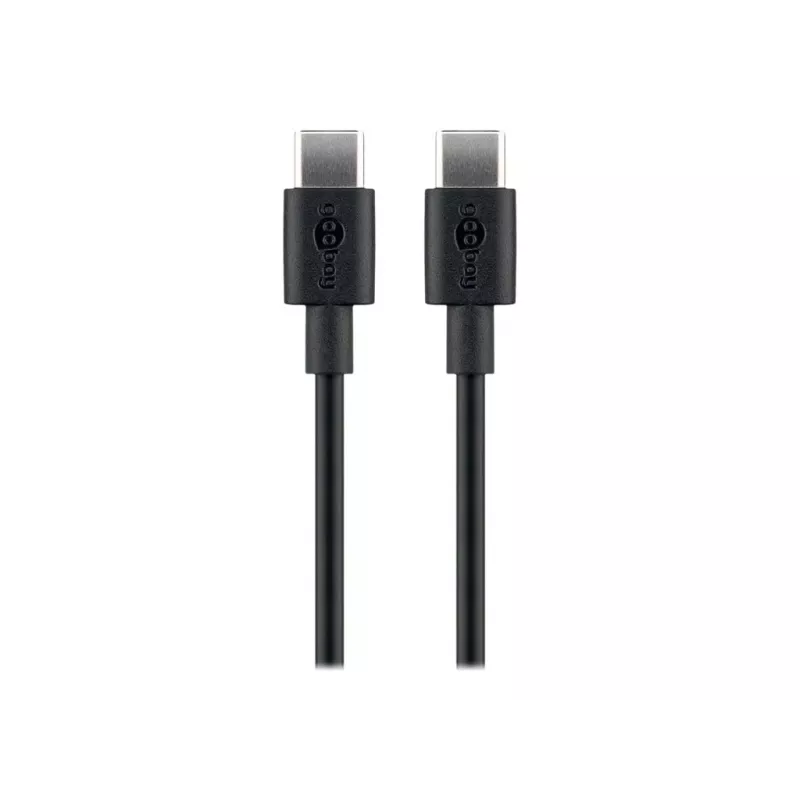 Wentronic goobay - USB-kaabel - USB-C (M) kuni USB-C (M) - USB2.0 3 A - 0,5 m - Must (66316)