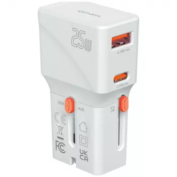 Reisilaadija 25W World Travel 25W USB-C + A