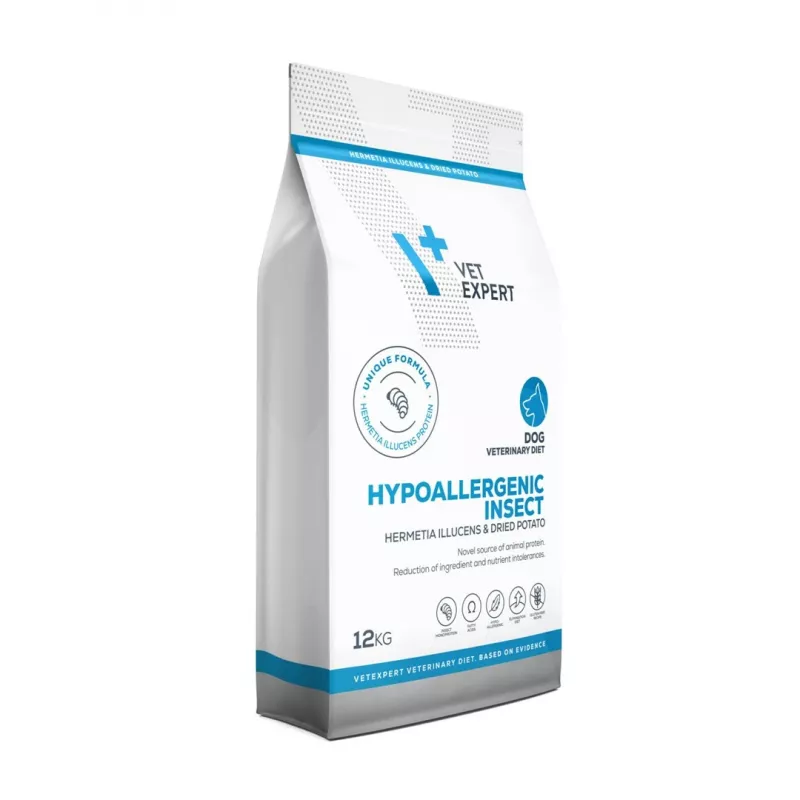 VET EXPERT Veterinary Diet Hypoallergenic Insect Dog - kuiv koeratoit - 12 kg