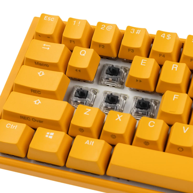 Ducky One 3 Mini kollane klaviatuur, mängimiseks, USB, QWERTY, US English