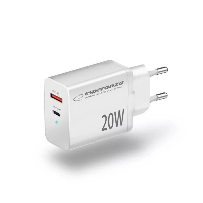 Esperanza EZC105W võrgutoiteadapter 20W Valge