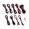 Toitekaablikomplekt CableMod PRO Series ModMesh C-Series Corsair RMi/RMx jaoks — Mustad/punased ümbrisega kaablid
