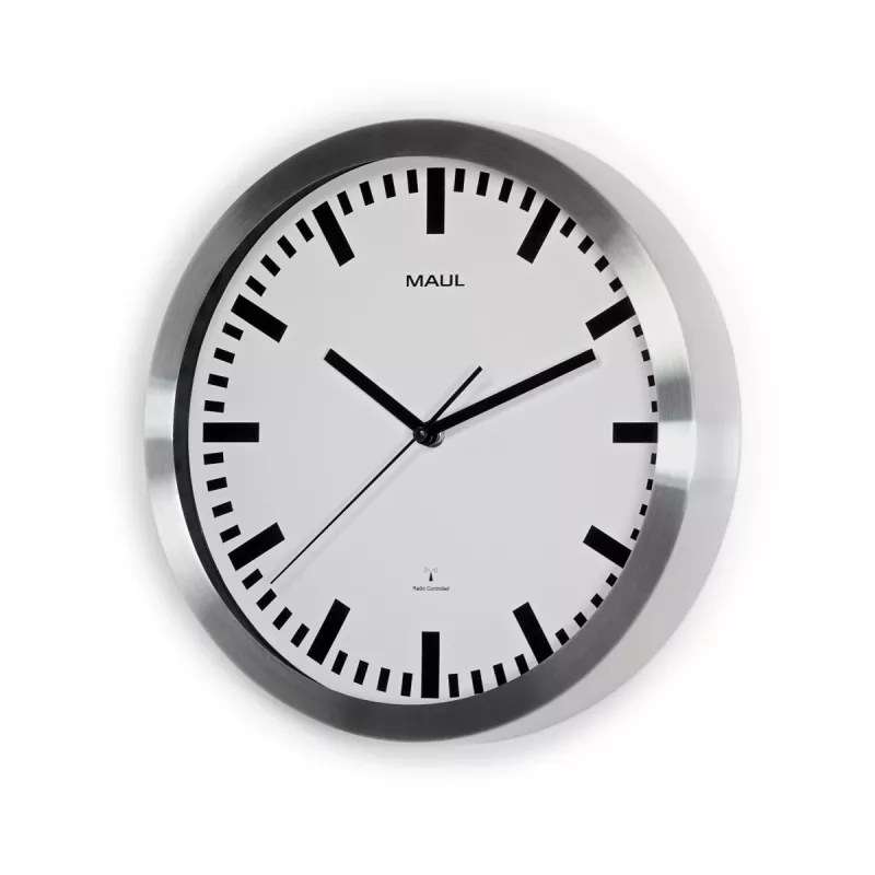 MAUL Wanduhr MAULpilot - AA - 1,5 V - Alumiinium - Valge - Alumiinium - Klaas - 30 cm (9063308)