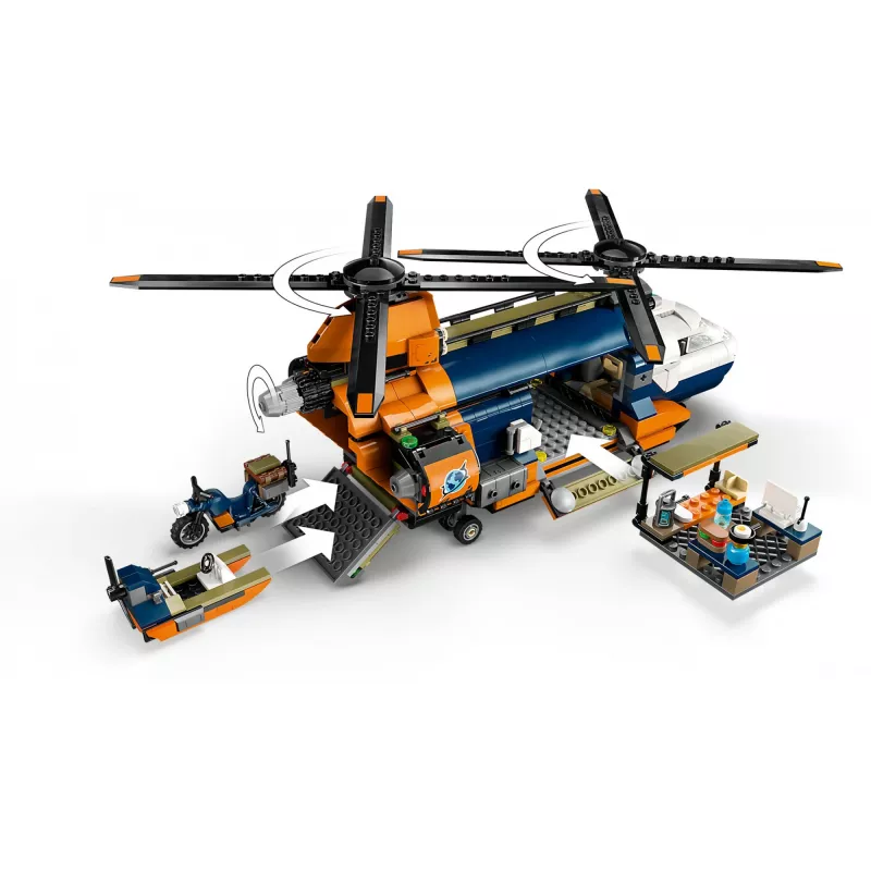 LEGO City 60437 Džungliuurija helikopter baaslaagris