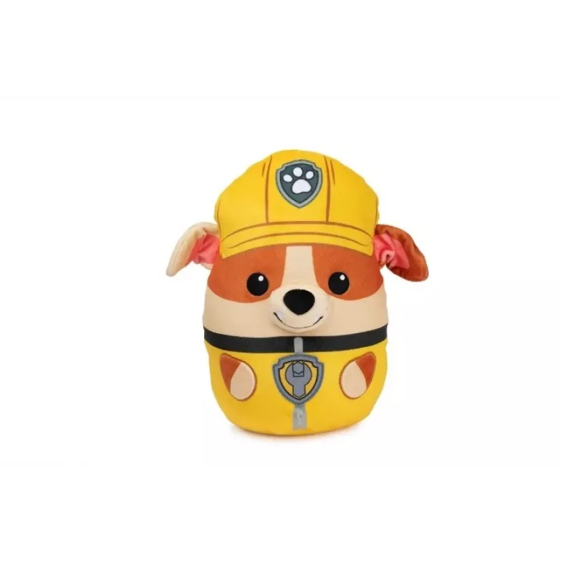 PAW Patrol Rubble Squish Plush, ametlik mänguasi populaarsest multifilmist, pehme topisloom vanusele 1+ aastat, 12”