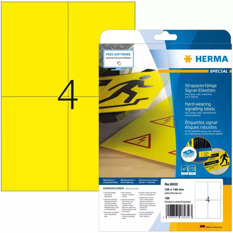Isekleepuv printerisilt HERMA Signs A4 105x148 mm