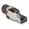 DeLOCK 86016 traatsideühendus RJ45/LSA Must Hõbedane Isane