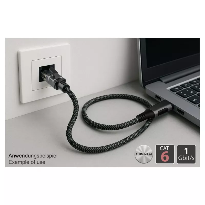 Good Connections Ethernet-kaabel USB-C RJ45, antratsiit, 0,5 m