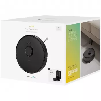 Robot vacuum Hombli HBVR-0100 — bagless 0.35 L, 3200 mAh, 90 min runtime, 33 cm diameter, Must