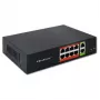 Võrgukommutaator QOLTEC FAST Ethernet PoE 8xRJ45 koos 2xRJ45 üleslingiga (mudel 52290)