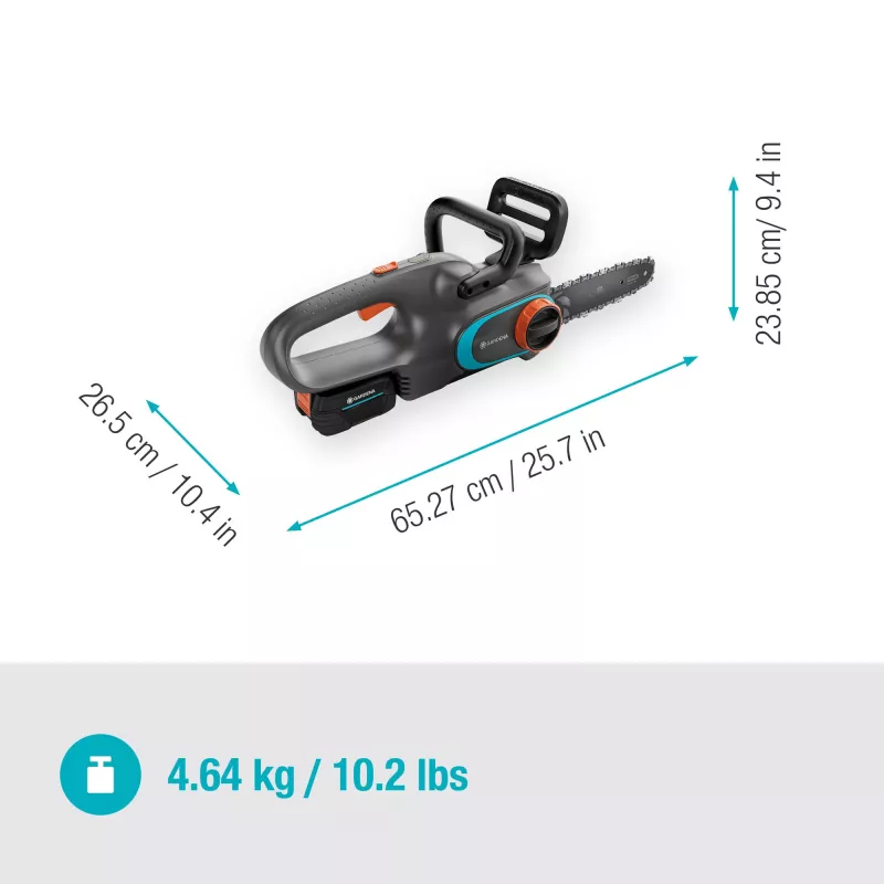 Aku-kettsaag PowerSaw 250/18V P4A kasutusvalmis komplekt (Hall/türkiissinine, Li-Ion aku 2,5Ah P4A, POWER FOR ALL ALLIANCE)