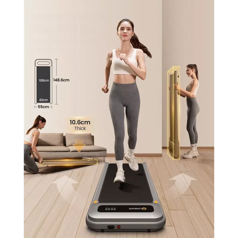 Jooksulint UREVO U1 Pro — mootor 2.25 hj, kiirus 1–6 km/h, jooksuala 420×1200 mm, maksimaalne kasutaja kaal 120 kg