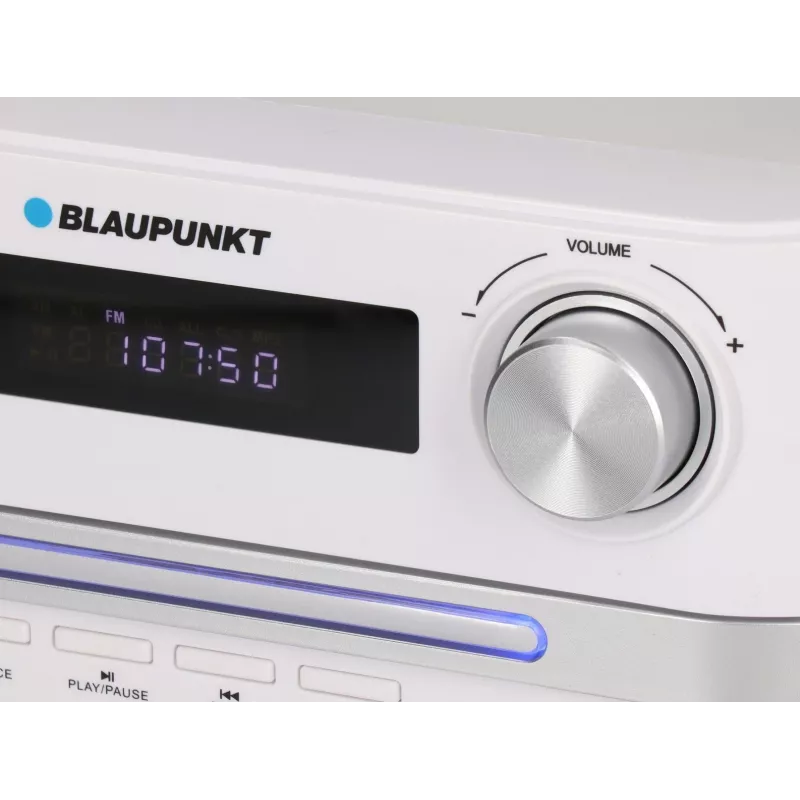 Kodu audio mikrosüsteem BLAUPUNKT MS16BT 15 W, CD/USB/MP3, Bluetooth, FM RDS, valge