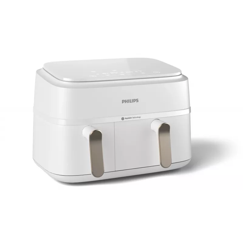 Philips 3000 seeria NA353/10 fritüür Topelt 9 L Eraldiseisev 2750 W Kuumaõhufritüür Hõbedane, Valge