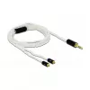 Audio kaabel DeLOCK 85845 1.2m 3.5mm 2x MMCX Valge
