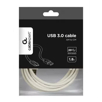 Gembird CCP-USB3-AMCM-6-W USB-kaabel USB 3.2 Gen 1 (3.1 Gen 1) 1,8 m USB A USB C valge
