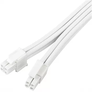 Toiteploki pikenduskaabel SILVERSTONE EPS 12V 8‑pin (30 cm) valge SST-PP07E-EPS8W-V2