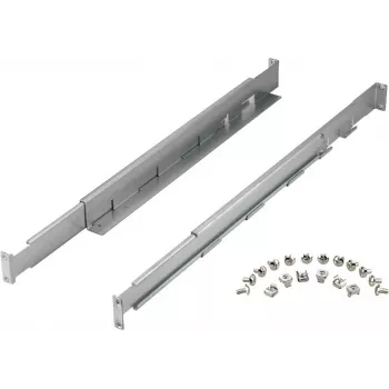 Rack rail kit PowerWalker 10120531 — hõbedane, laius 550 mm, kõrgus 140 mm, sügavus 70 mm, toetab kapi sügavust 78–120 cm, kaal 3,1 kg