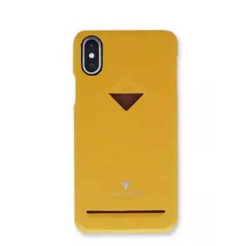 Kaardipesaga tagakest VixFox iPhone XR-ile, sinepikollane, õhuke kaitseümbris kaarditaskuga