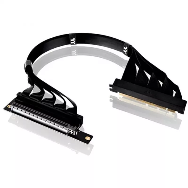 Thermaltake PCI-E 4.0 topelt 90-kraadine riser-kaabel, 40 cm, must