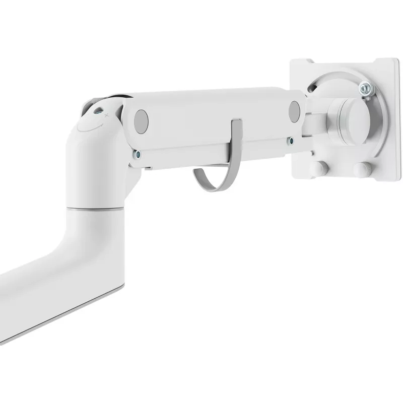 Monitor mount DIGITUS Single, clamp, 57 inch max, 27 kg capacity, VESA 75x75–100x100, Valge