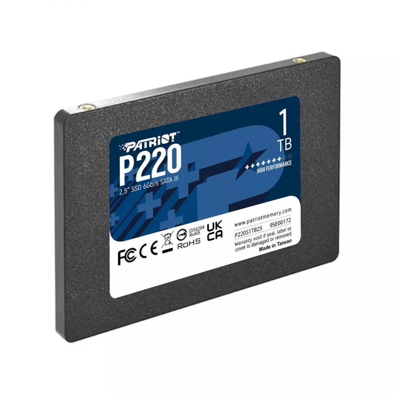 2,5-tolline SATA III SSD PATRIOT P220 1 TB — 550/500 MB/s, 50k IOPS, 7 mm