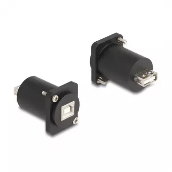 DeLOCK D-tüüpi moodul USB 2.0 Type-B-pesa pesa Type-A emasele pesale must