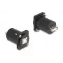 DeLOCK D-tüüpi moodul USB 2.0 Type-B-pesa pesa Type-A emasele pesale must