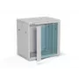 Seinale paigaldatav 19-tolline kapp Alantec 12U 600x450 mm, ühe klaasuksega, eemaldatavate tagumise ja külgpaneelidega, lukustatav, 4 paigaldussiini, hall, lamepakend