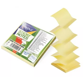 Self-adhesive Note Paper Square Forpus FO42000 kollane 100 sheets