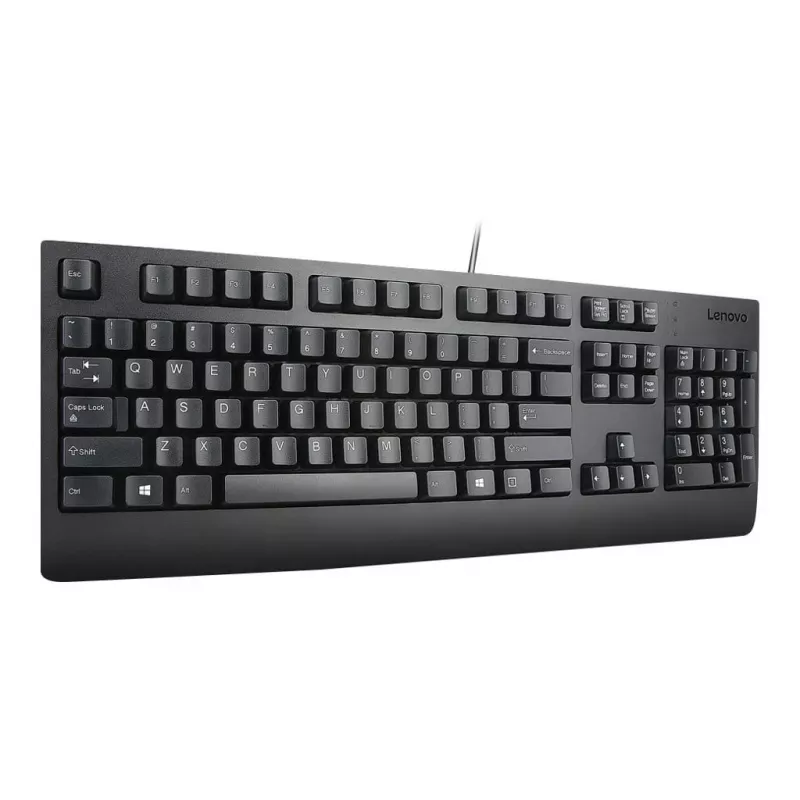 Juhtmega täissuuruses klaviatuur Lenovo Preferred Pro II — USB, slovaki paigutus, must, randmetoega