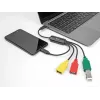 DeLOCK 4-pordiline USB 2.0 kaabliga jaotur USB USB-C kuni 3x USB-A-pesa + 1x USB-C isane