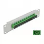 Fiiberoptiline harupaneel DeLOCK 10 tolli 12 porti SC Simplex roheline 1U hall
