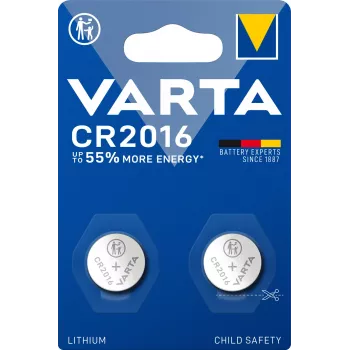 VARTA Electronics Aku CR2016 Liitium 90 mAh 3V VE 2 (06016101402)