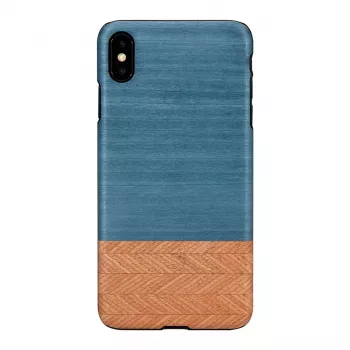 Nutitelefoni ümbris man and wood iPhone XS Maxile — teksamust