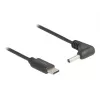 DeLOCK 85393 toitekaabel Must 1,5 m USB C 3,5 x 1,35 mm