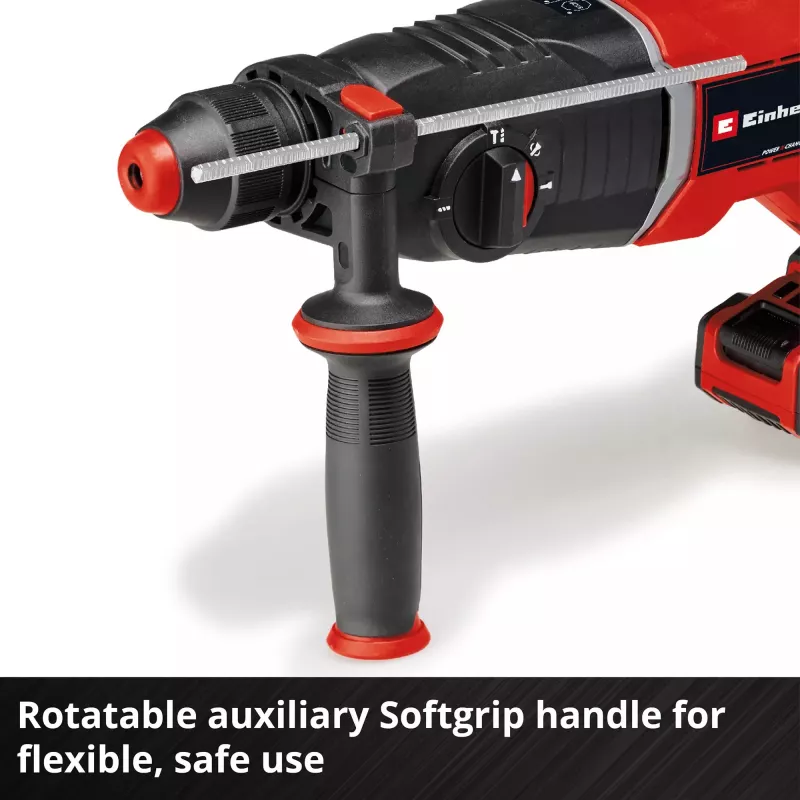 Professional Battery-Rotary Hammer TP-HD 18/26 D Li BL - Solo, 18V (must/punane, ilma aku ja laadijata, E-Case'is)