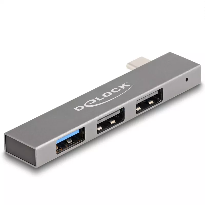 DeLOCK 3-pordiline õhuke USB-jaotur USB USB-C 10 Gbps 2 x USB 2.0