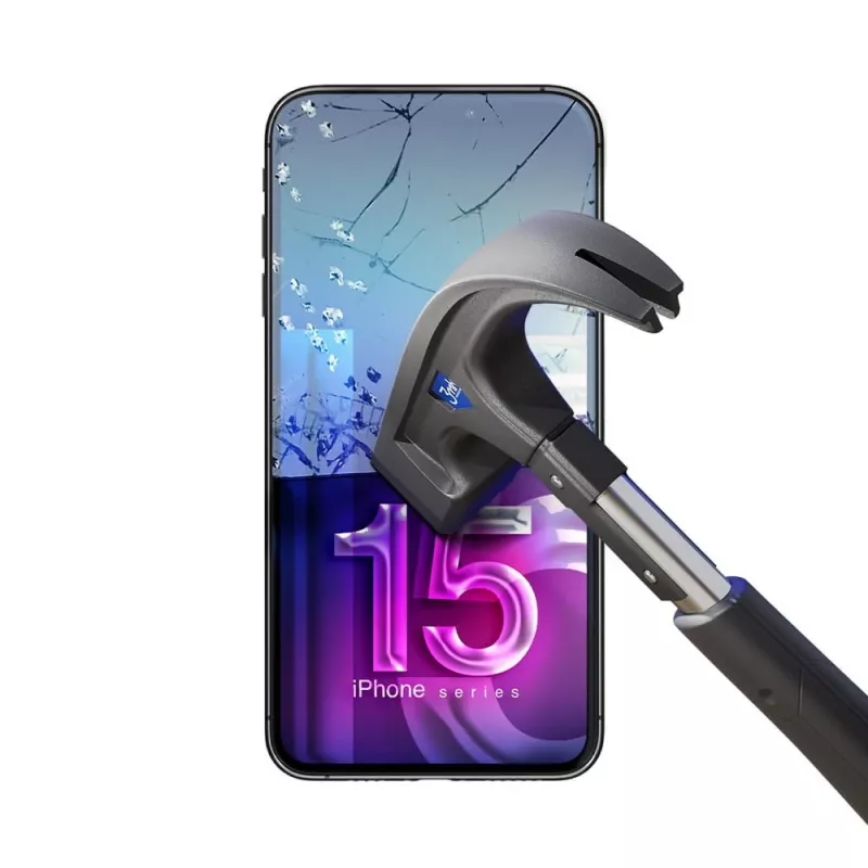 Karastatud painduv ekraanikaitse 3MK FlexibleGlass Pro Apple iPhone 15 jaoks — läbipaistev, kriimustuskindel