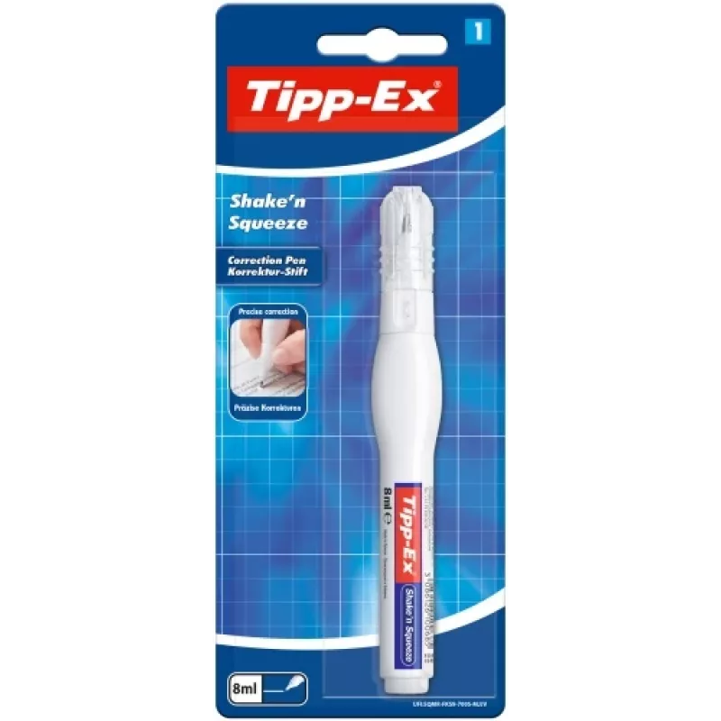 BIC korrektsioonipliiats Tipp-Ex Shake'n' Squeeze 8 ml