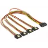 SATA-kaabel DeLOCK 60158 0,5 m SATA 15-kontaktiline 4 x SATA 15-kontaktiline mitmevärviline