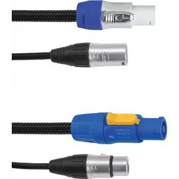 DMX kombikabel EUROLITE 30227780 P-Con kuni 3-kontaktiline XLR, 1,5 m