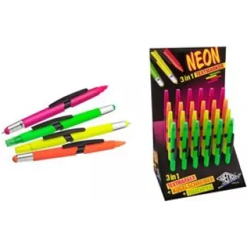 WEDO 3-in-1 Eingabestift NEON — 24-osaline komplekt: puutepliiats, pastapliiats ja marker