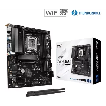 Emaplaat ASRock Z890 Pro-A WiFi — Intel Z890, LGA 1851, ATX, DDR5, 4x DIMM, 256GB, Wi‑Fi 6E, 2.5Gb LAN