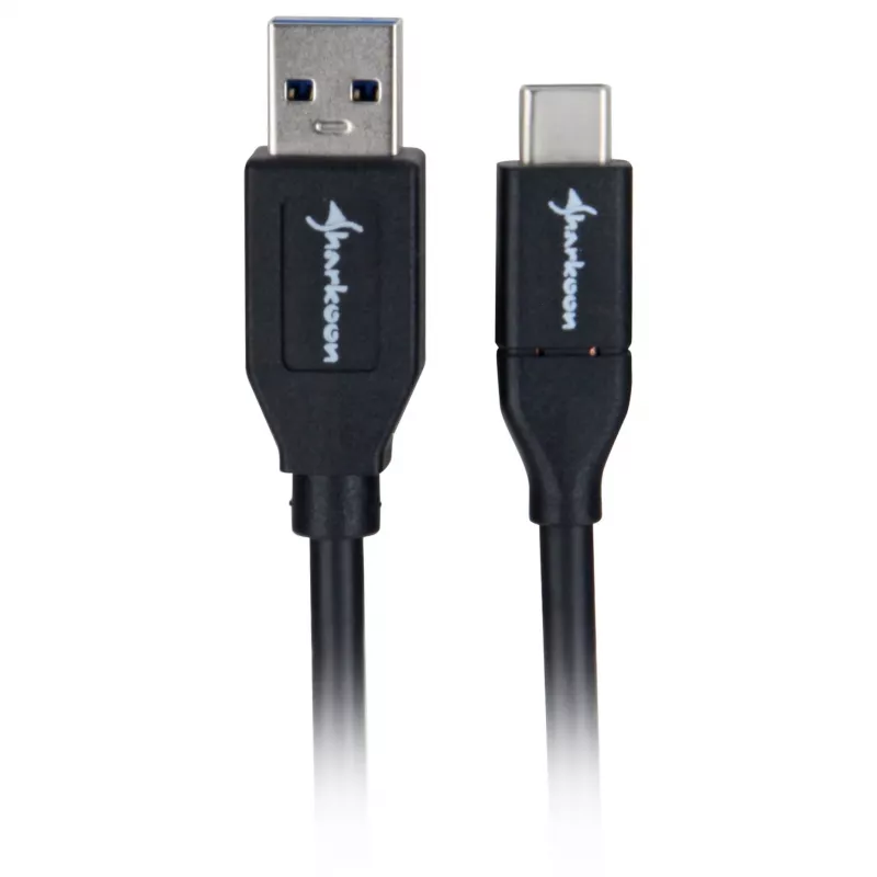 USB 3.2 Gen 2 kaabel, USB-A pistik > USB-C pistik (must, 0,5 meetrit)
