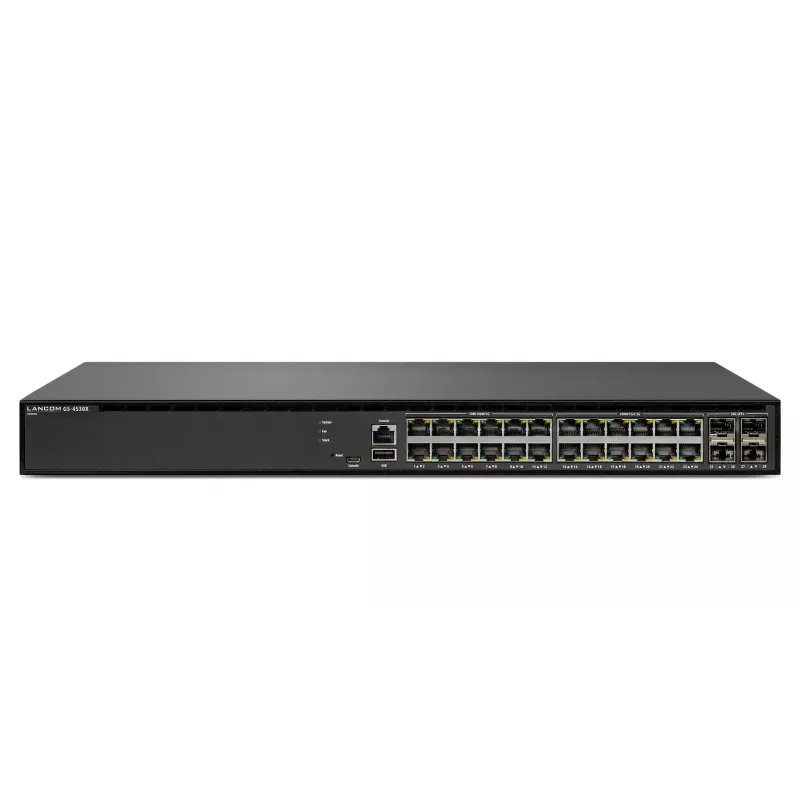 LANCOM GS-4530X - Switch - hallatav - 12 x 10/100/1000 + 12 x 100/1000/2.5G + 4 x 1 Gigabit / 10 Gigabit SFP+ + 2 x 10/40 Gigabit QSFP+ - lauaarvuti