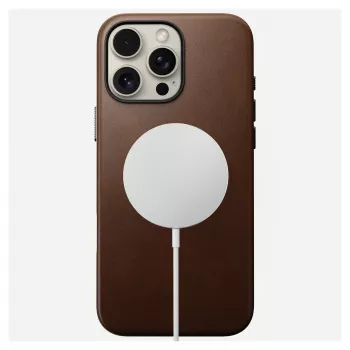 Mobiiltelefoni ümbris Nomad NM01389385 iPhone 16 Pro Max jaoks, 17,5 cm (6,9 tolli), pruun, alumiinium/PC/mikrokiud/nahk