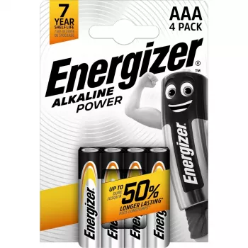 ENERGIZER PATAREI ALKALINE POWER AAA LR03 4 TÜKKI