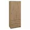 Topeshop SZAFA MALWA ART bedroom wardrobe/closet 5 shelves 2 uks(s) tamm